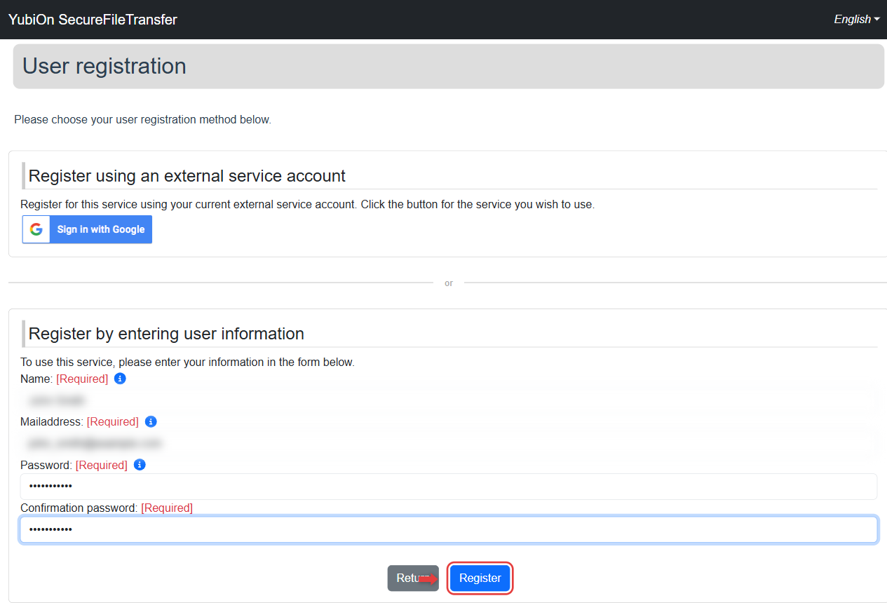 Email Registration Form