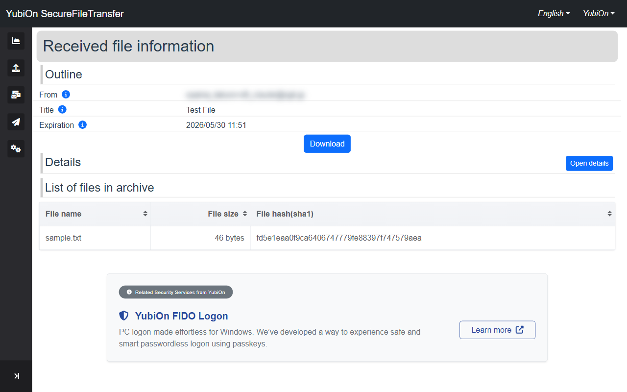 Download page
