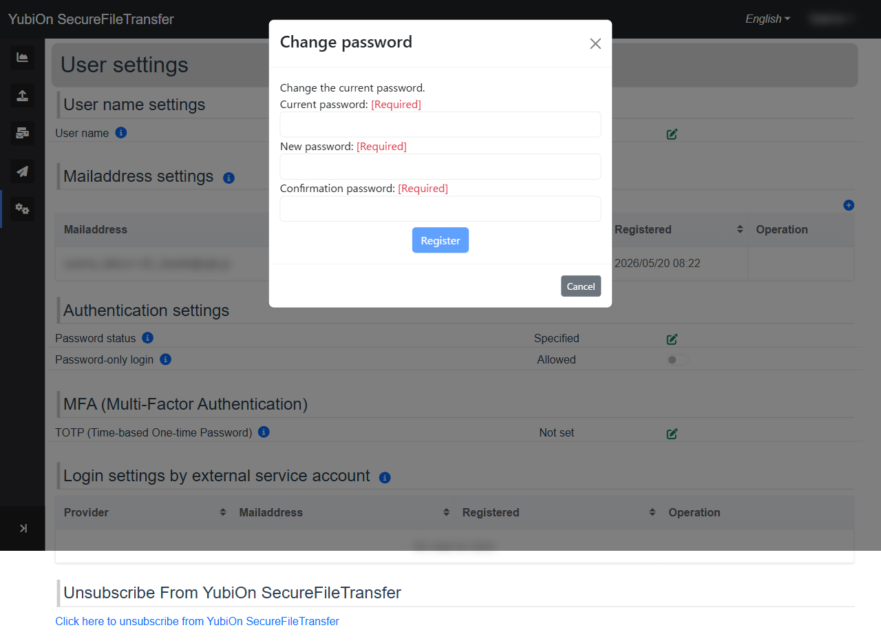 Password dialog